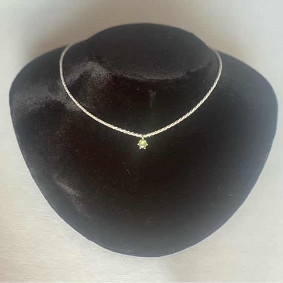 925 Silver Necklace with Zircon Pendant - Picture 3 of 6